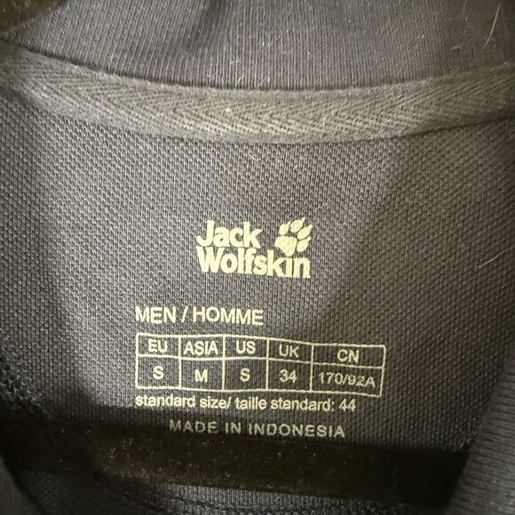 Jack Wolfskin Polo Men's Small Navy Blue Collared Short Sleeve Embroidered - Picture 2 of 11